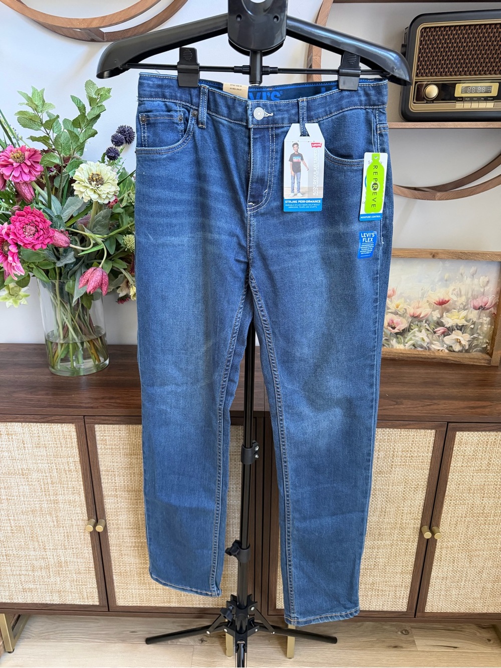 Levi's Boys 502 Regular Taper Jeans Size 18 29x31 Stretch NWT